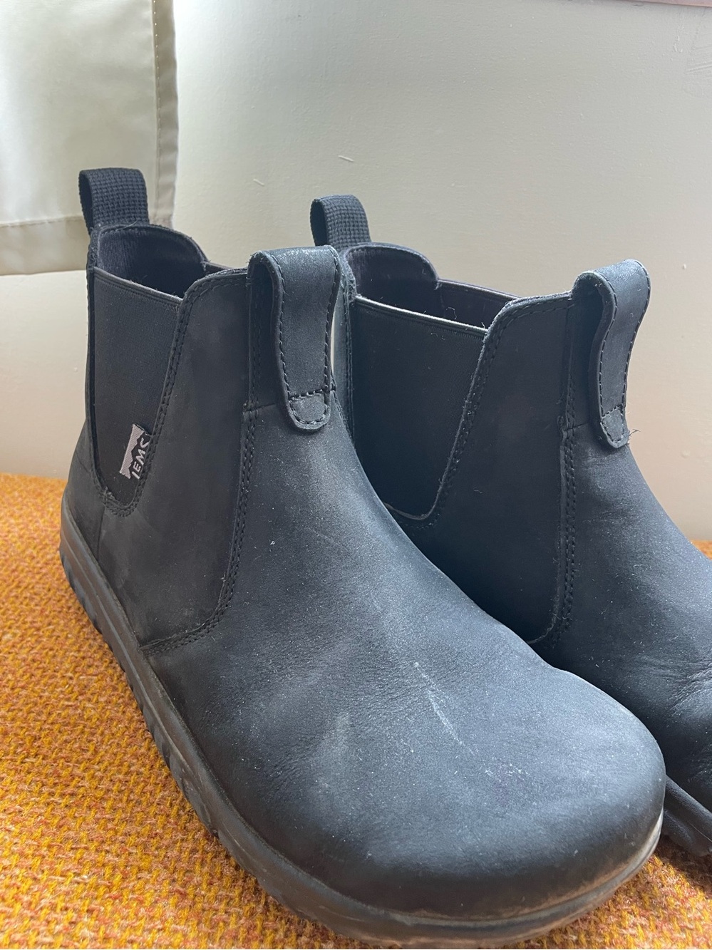 Woman’s Lems Black Chelsea Work Boots Waterproof
